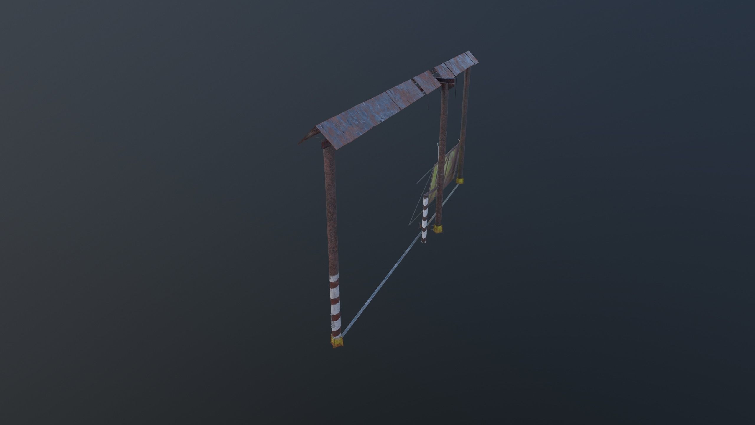 Arch on factory Low-poly 3D model_6