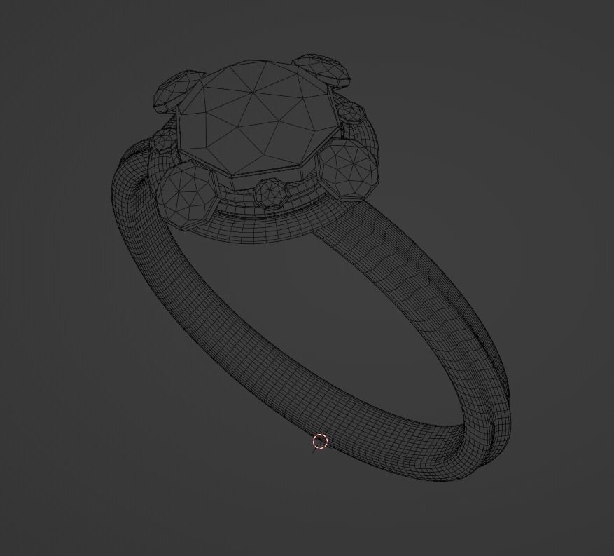 Princess Elena Gold Rings Set 3D model_7