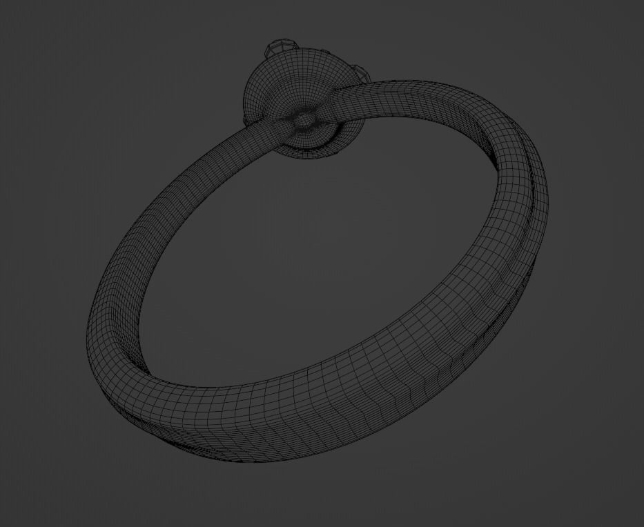 Princess Elena Gold Rings Set 3D model_8