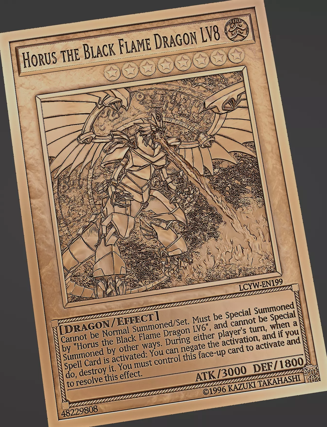 HORUS THE BLACK FLAME DRAGON LV8 - YU-GI-OH Free 3D print model