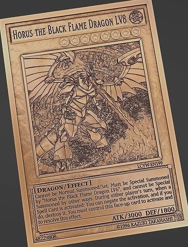 HORUS THE BLACK FLAME DRAGON LV8 - YU-GI-OH Free 3D print model