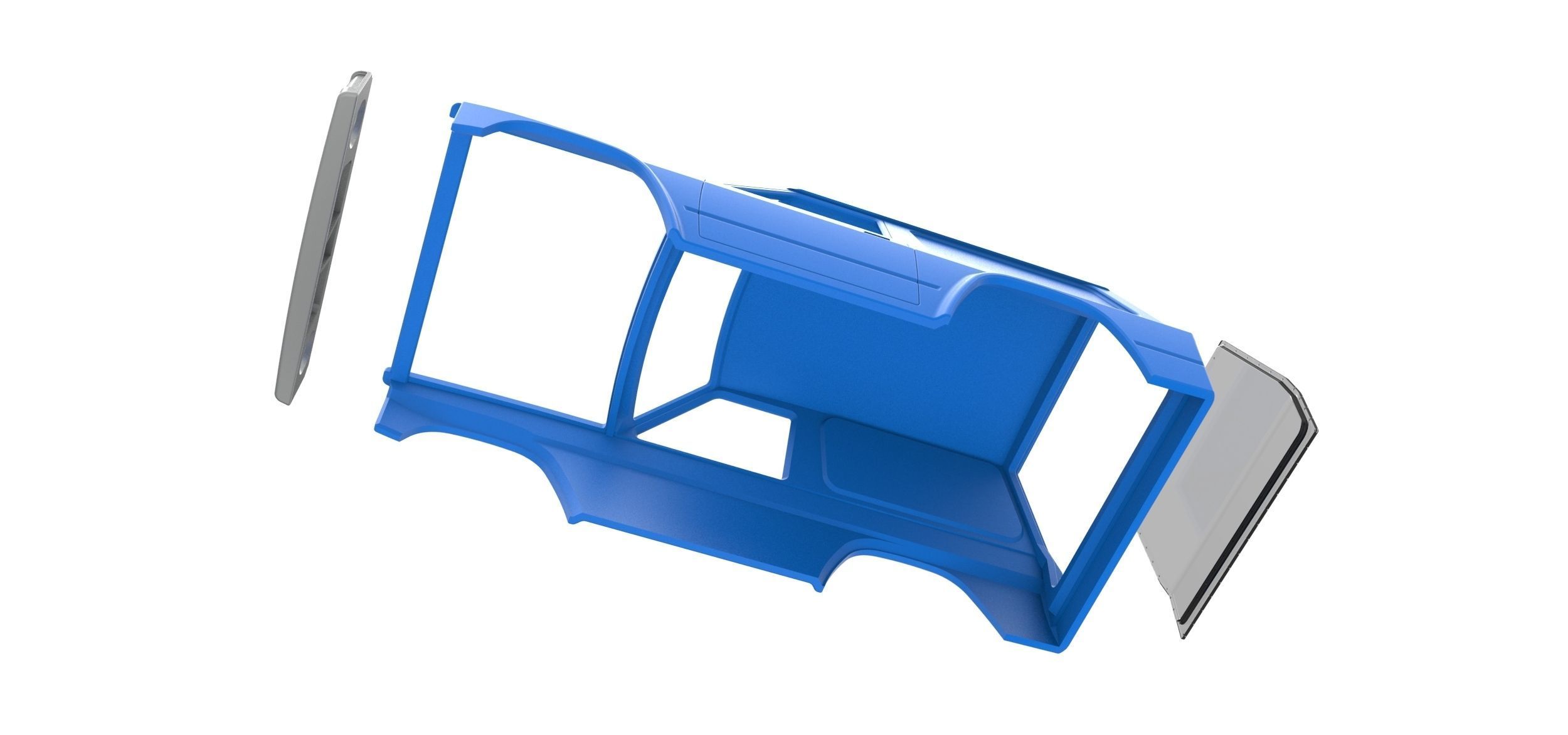 Shell of Uphill Sand Racing Dragster V2 Scale 1 to 25 3D print model_16