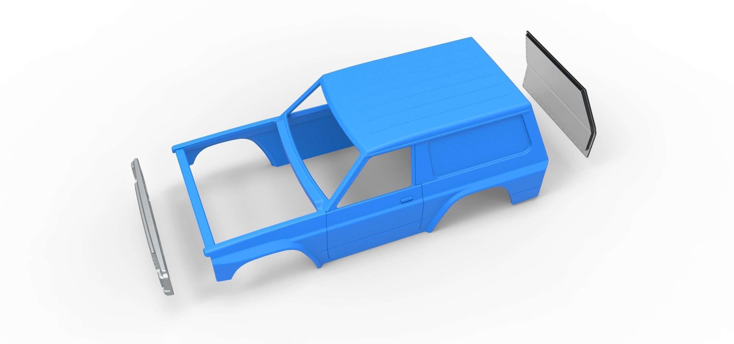 Shell of Uphill Sand Racing Dragster V2 Scale 1 to 25 3D print model_15