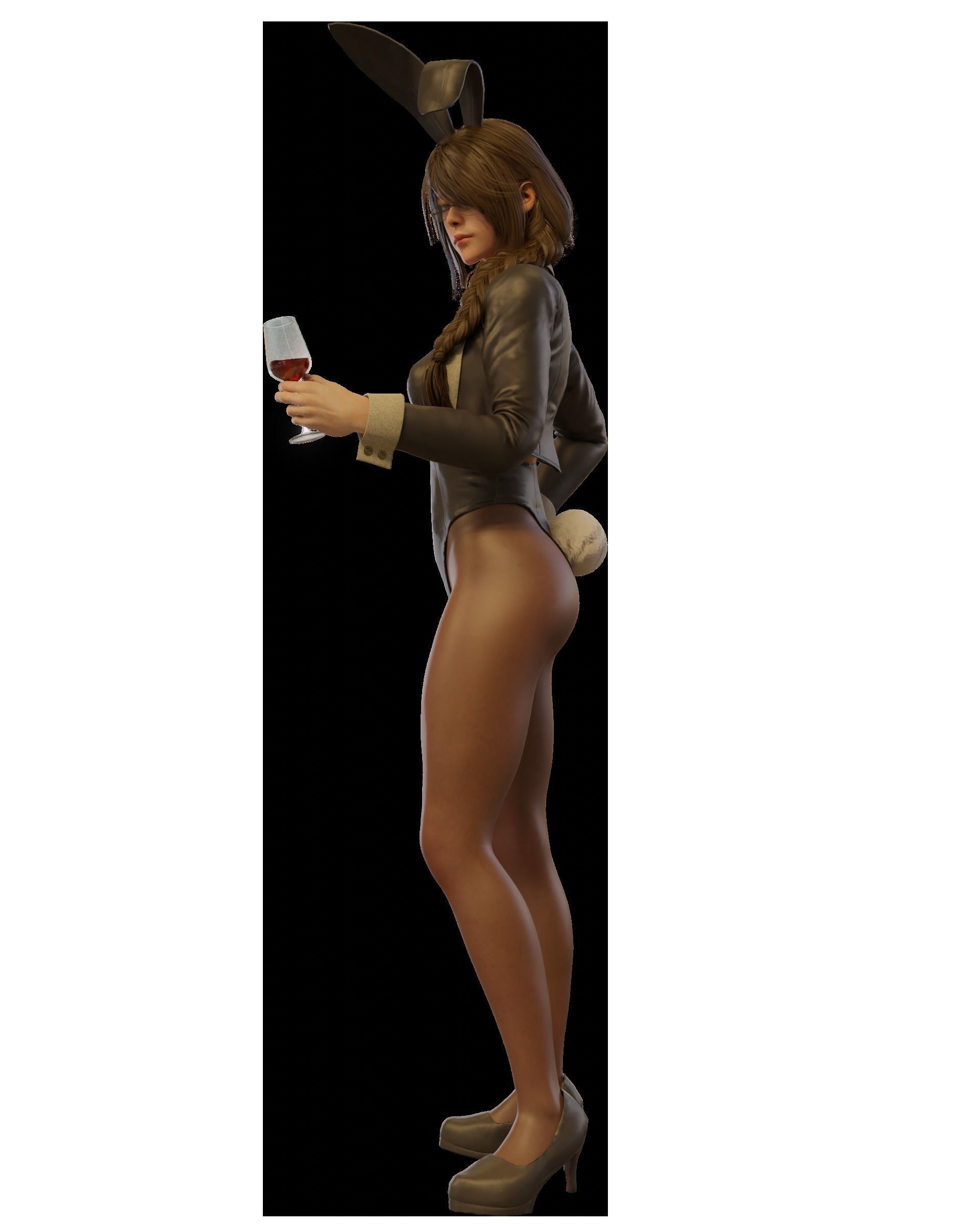Sexy Bunny Girls 3d Model 3D model_9