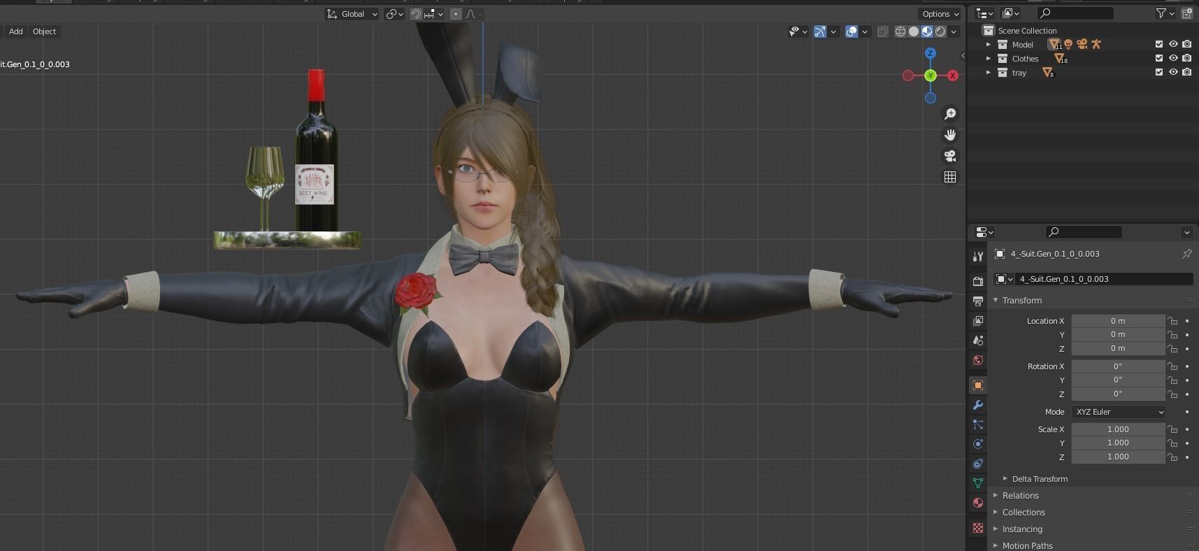 Sexy Bunny Girls 3d Model 3D model_12