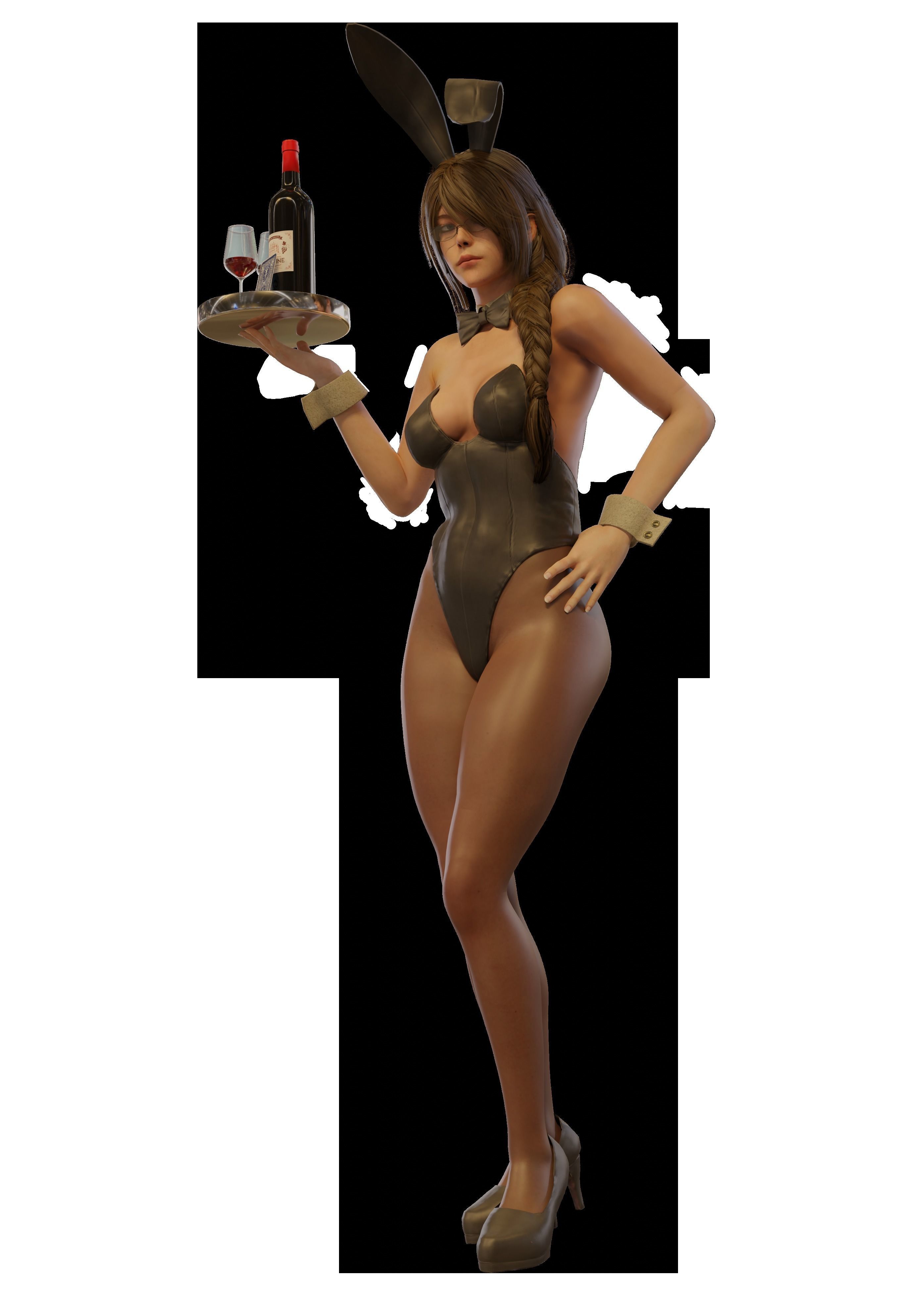 Sexy Bunny Girls 3d Model 3D model_8