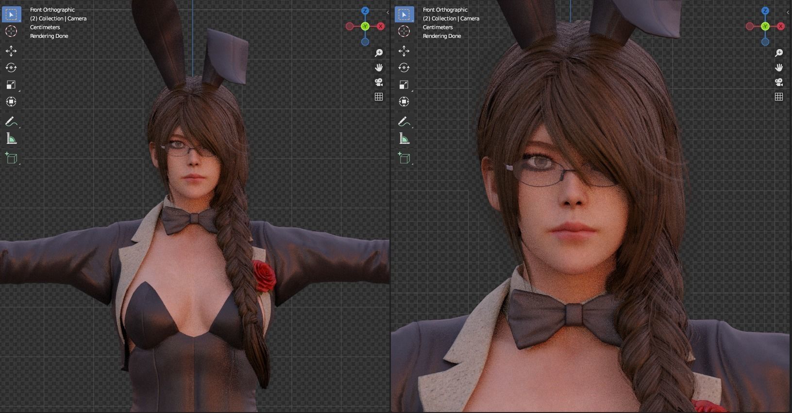 Sexy Bunny Girls 3d Model 3D model_13