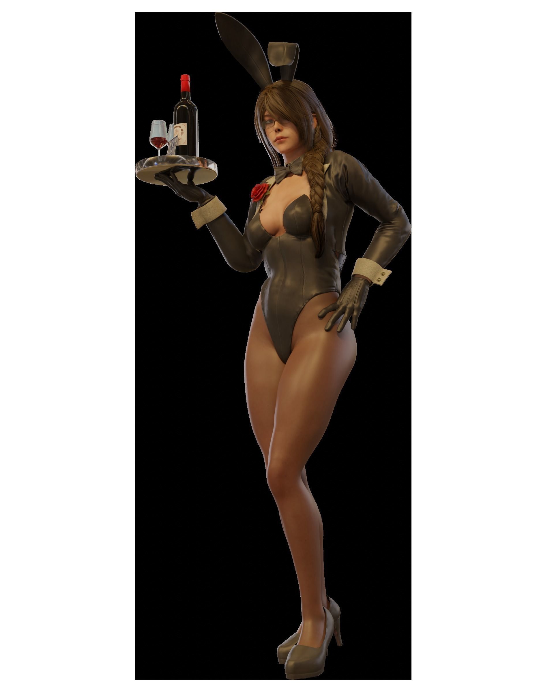 Sexy Bunny Girls 3d Model 3D model_7