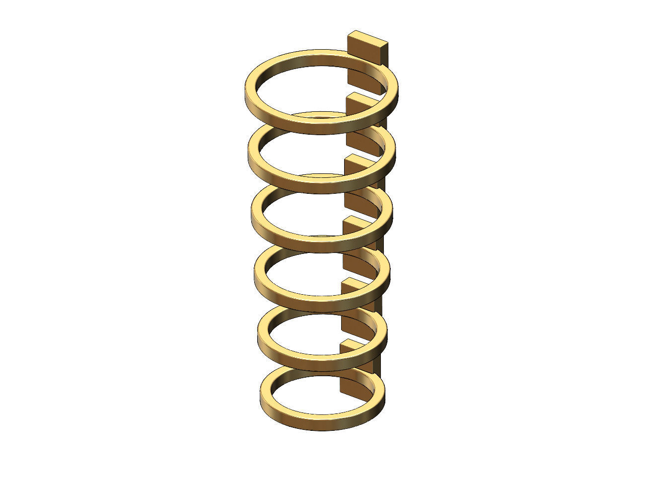 Rectangular shaped ring US sizes 4to9 3D print model_3