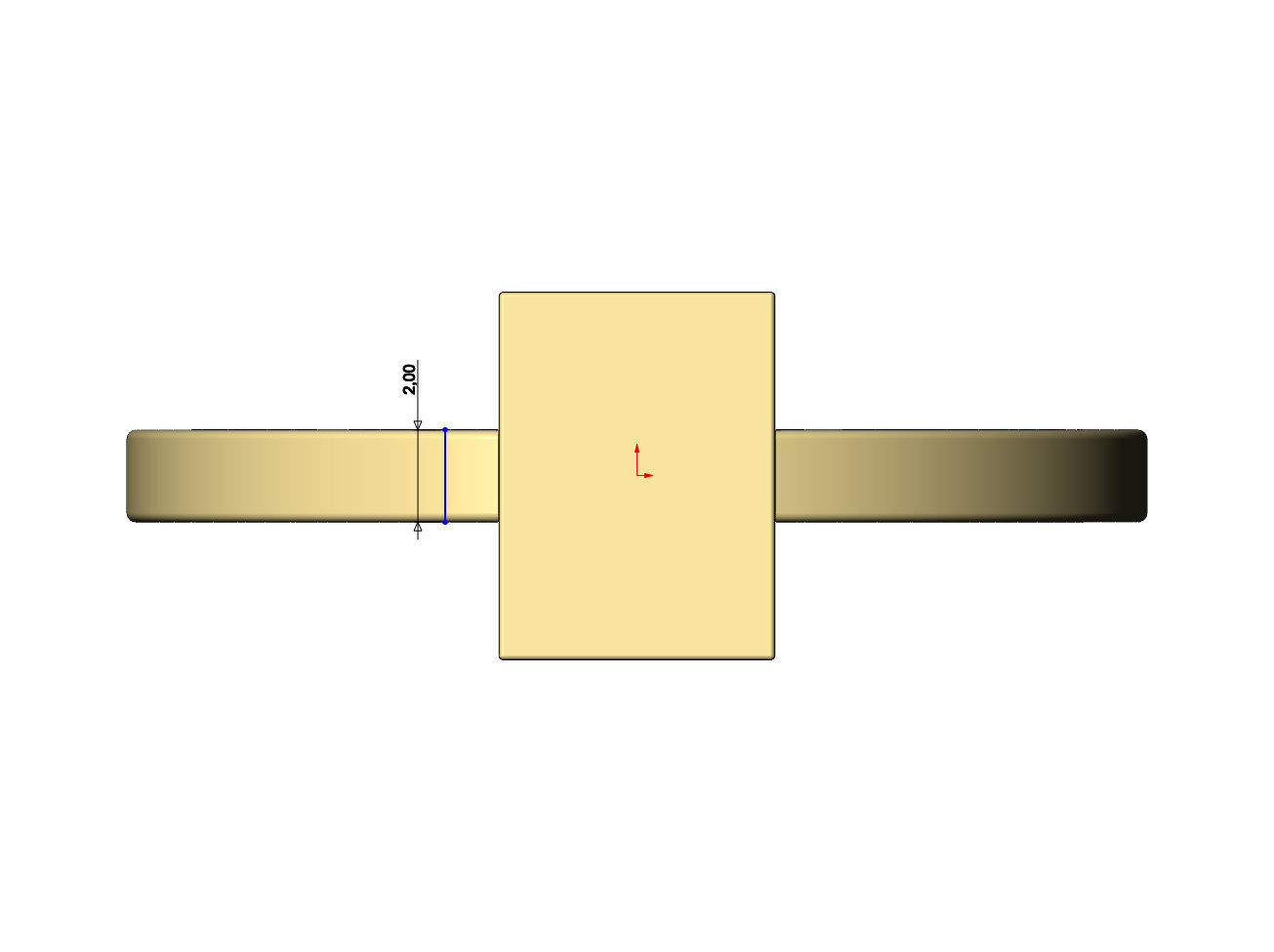 Rectangular shaped ring US sizes 4to9 3D print model_8