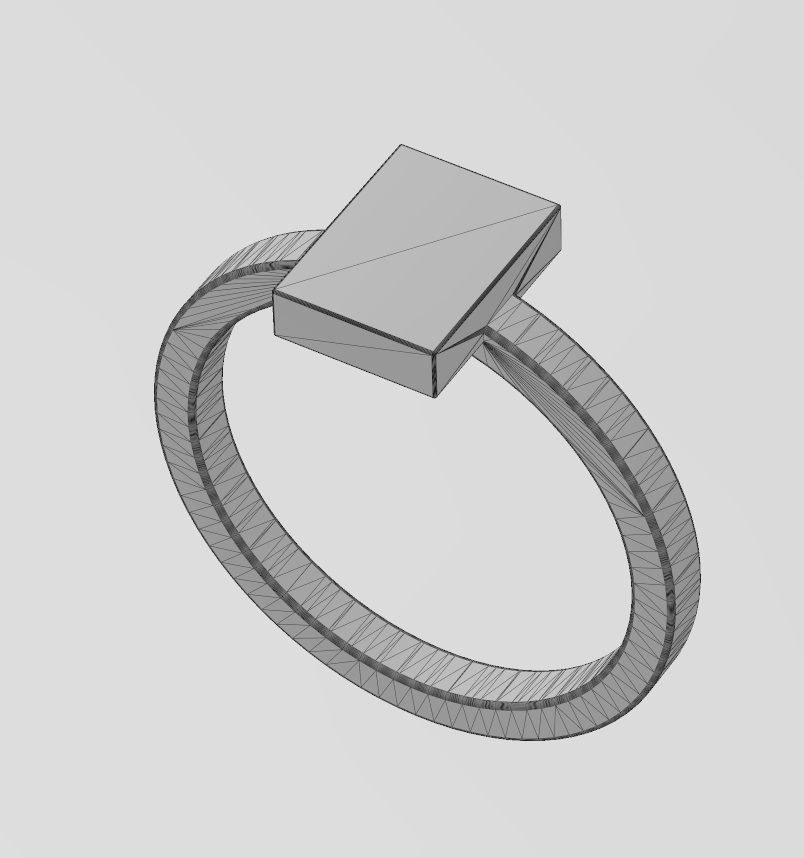 Rectangular shaped ring US sizes 4to9 3D print model_15