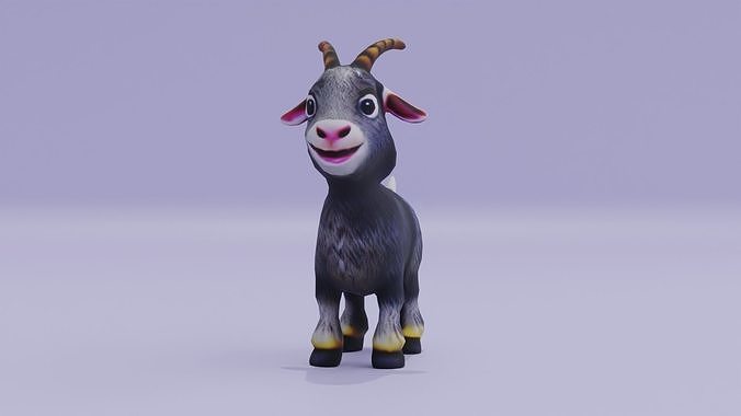 Baby Goat Low-poly 3D model