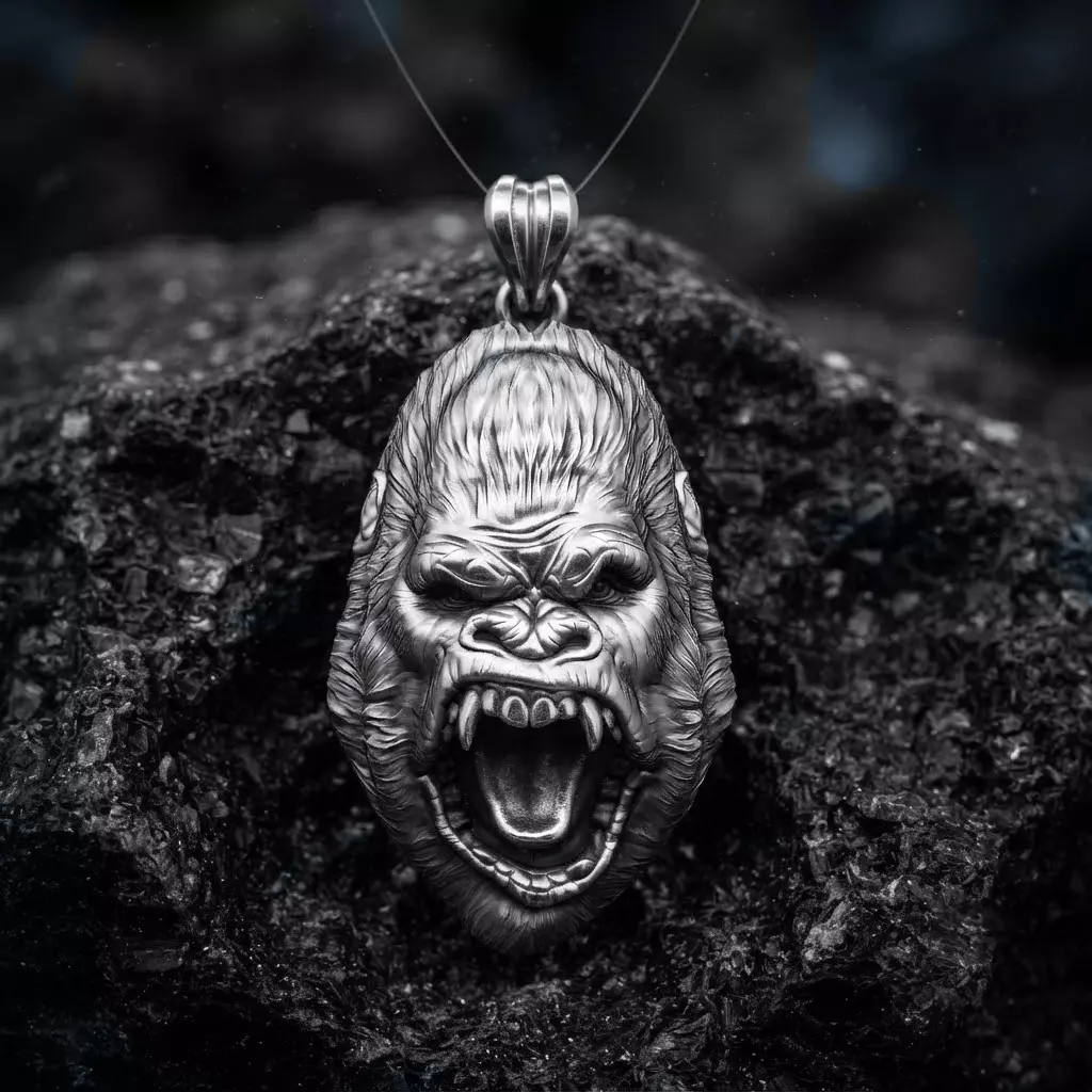 Gorilla Head Pendant V2 3D print model
