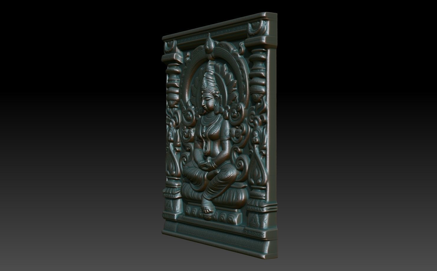 Indian Temple Wall basrelief 18 240614 3D print model_1