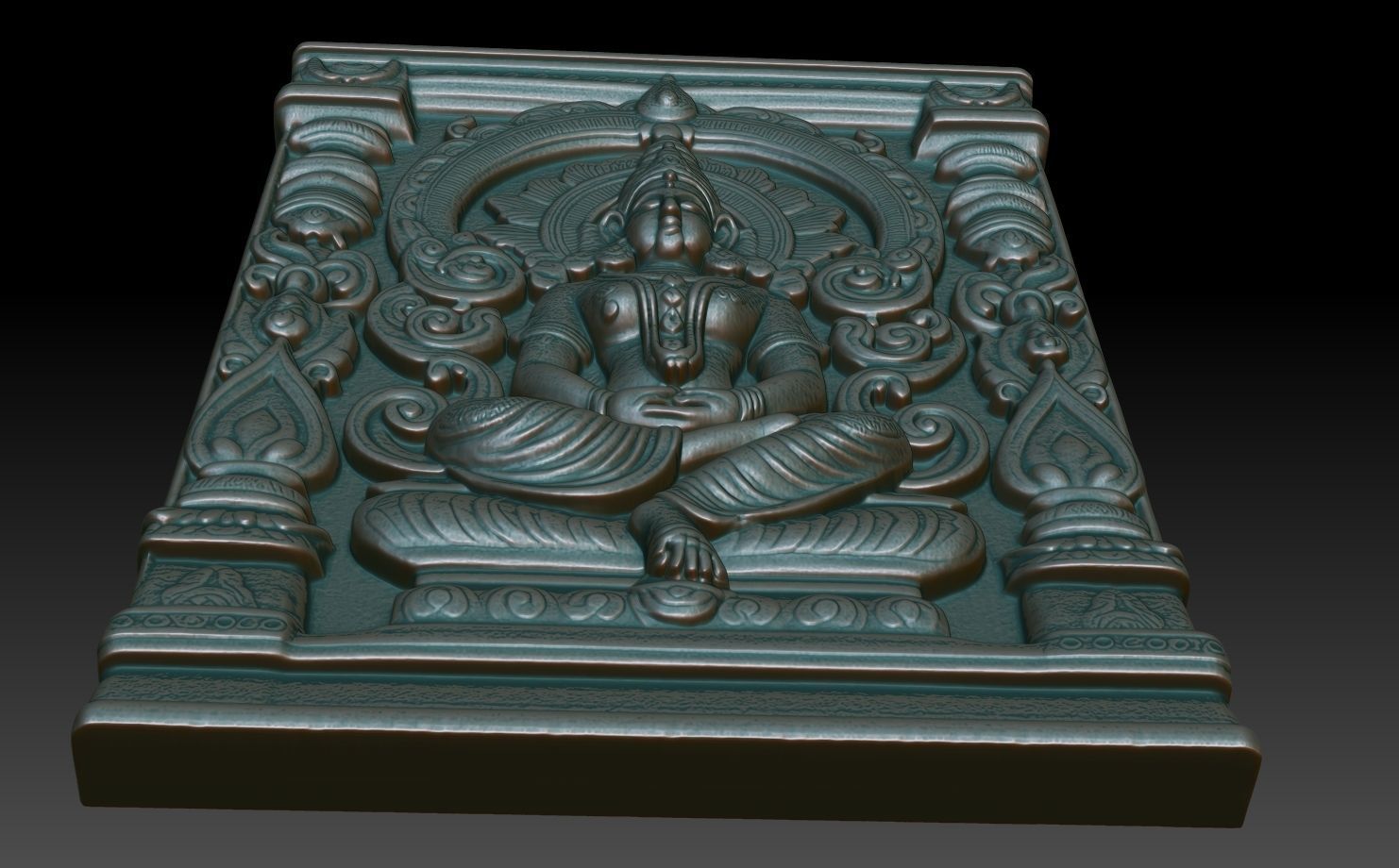 Indian Temple Wall basrelief 18 240614 3D print model_4