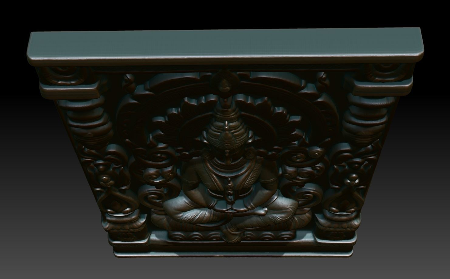 Indian Temple Wall basrelief 18 240614 3D print model_3
