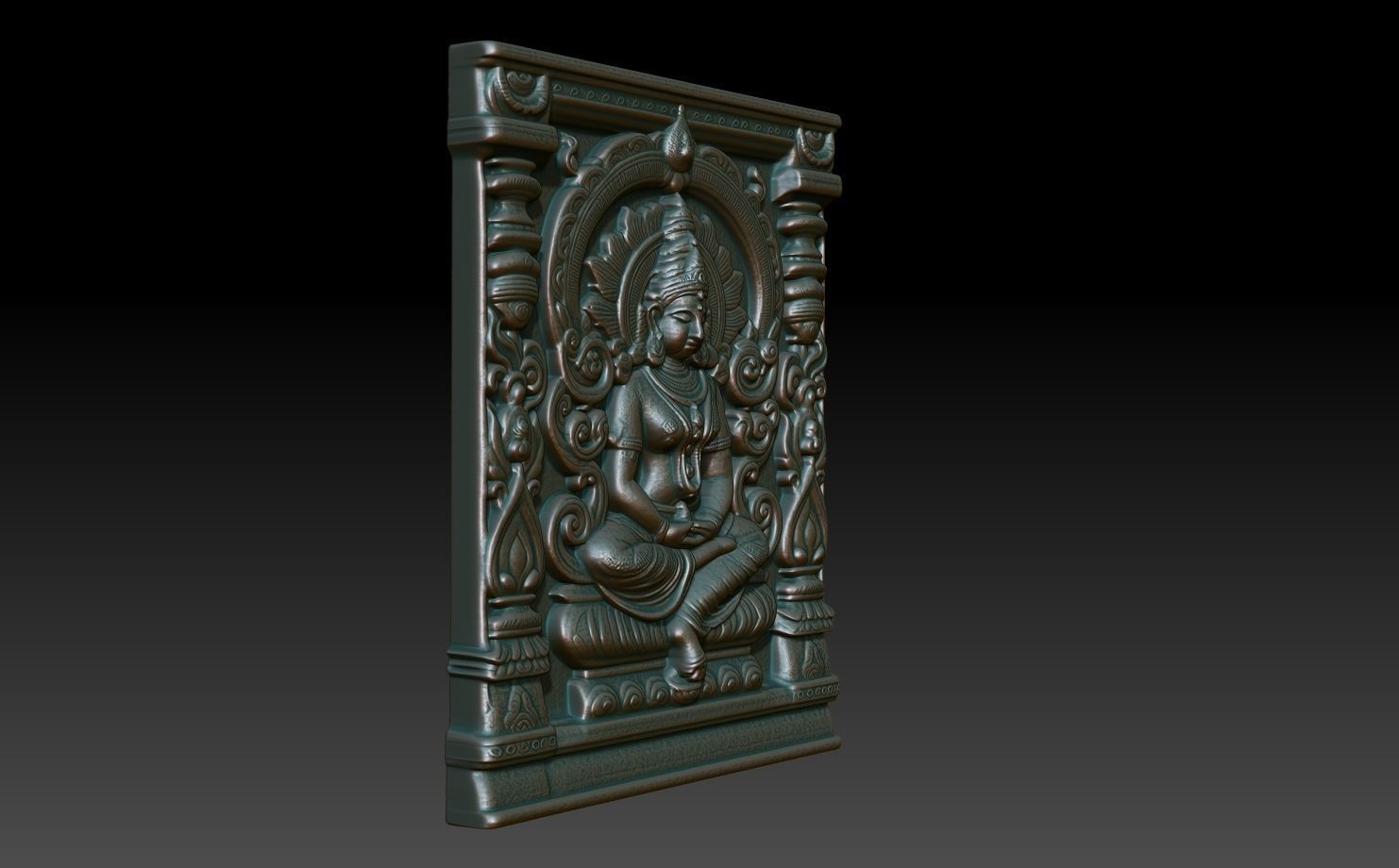 Indian Temple Wall basrelief 18 240614 3D print model_2