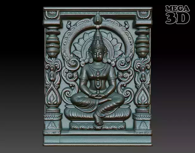 Indian Temple Wall basrelief 18 240614 3D print model