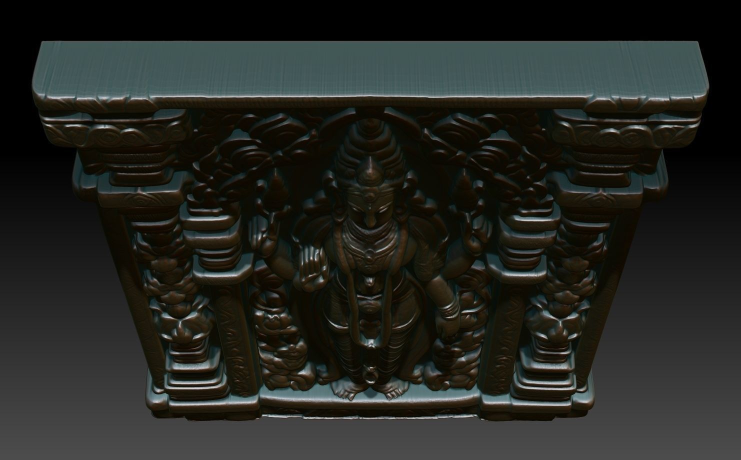Indian Temple Wall basrelief 17 240614 3D print model_3