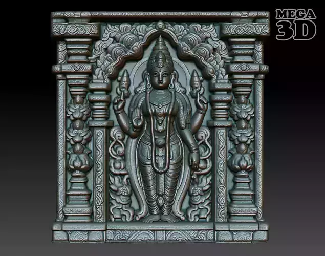 Indian Temple Wall basrelief 17 240614 3D print model