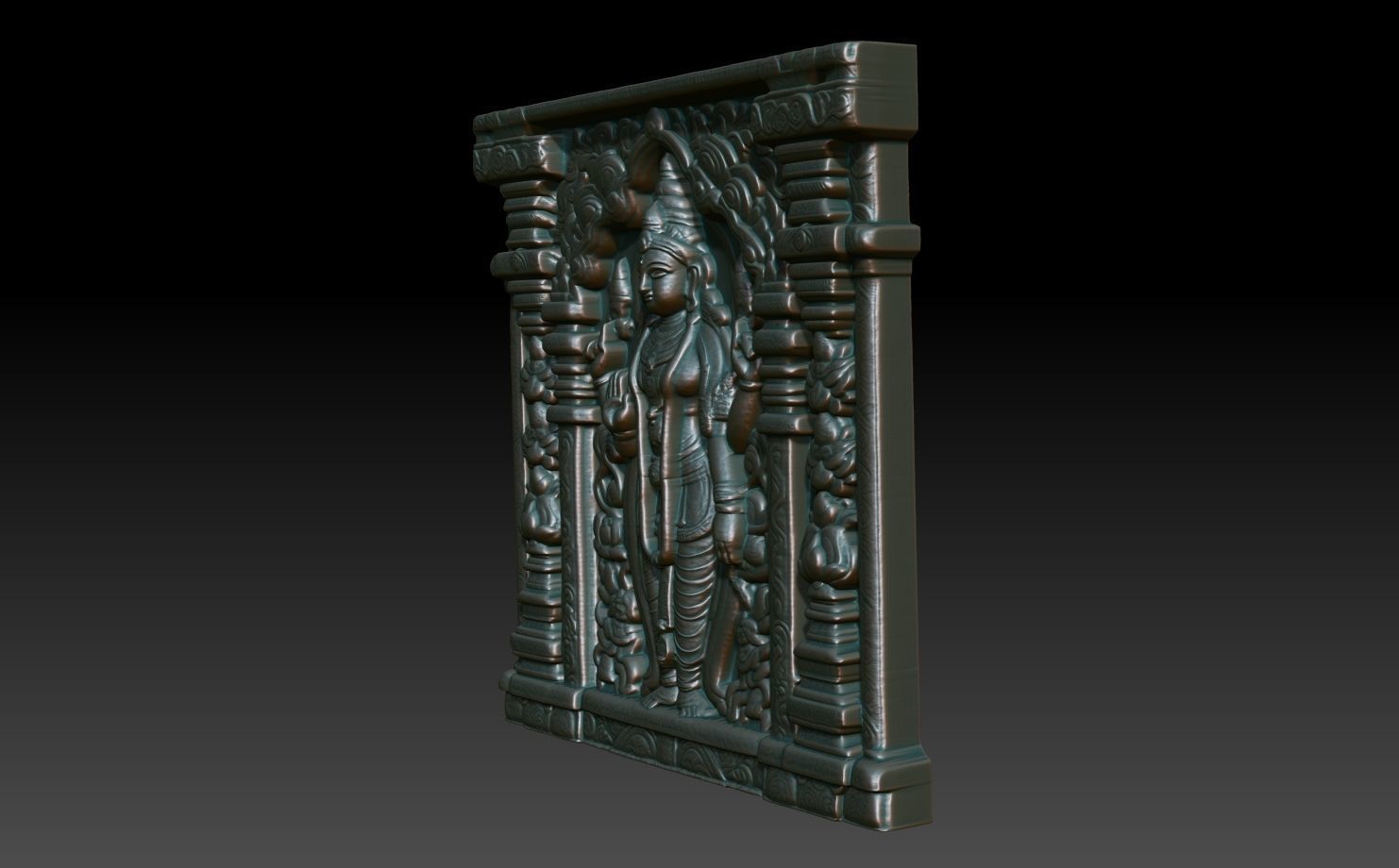 Indian Temple Wall basrelief 17 240614 3D print model_1