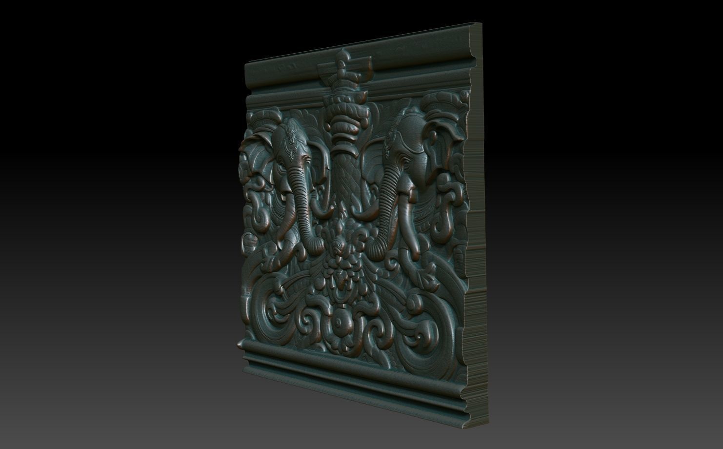Indian Temple Wall basrelief 15 240614 3D print model_1