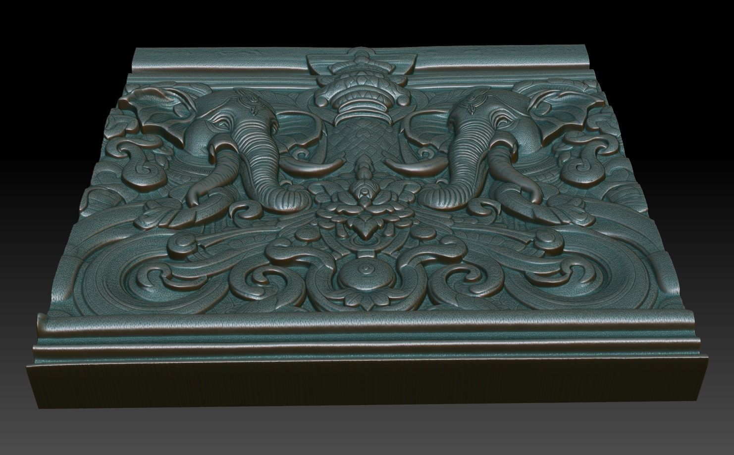 Indian Temple Wall basrelief 15 240614 3D print model_4