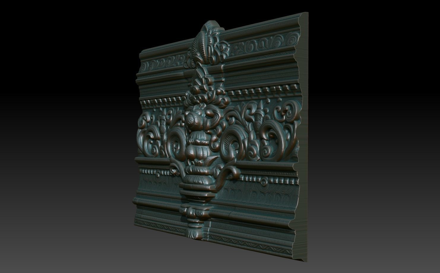 Indian Temple Wall basrelief 14 240614 3D print model_1
