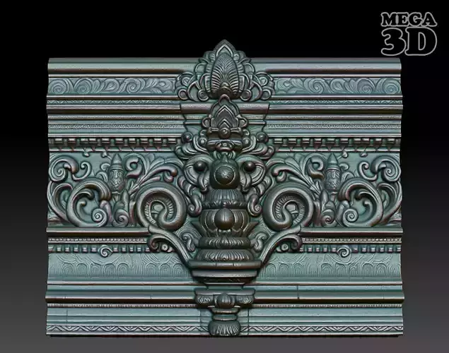 Indian Temple Wall basrelief 14 240614 3D print model
