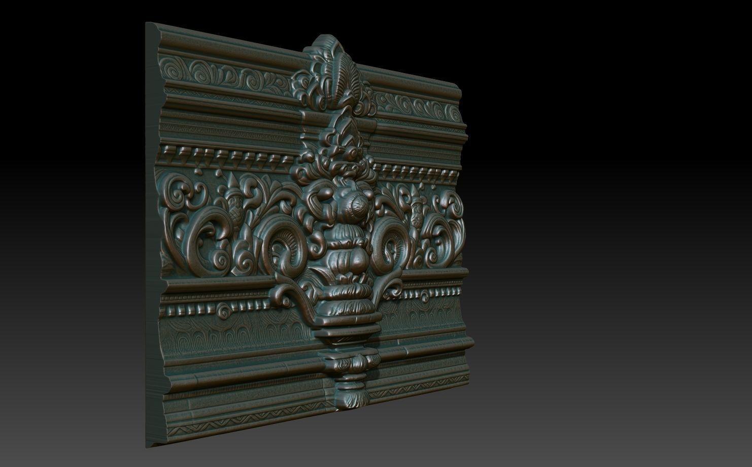 Indian Temple Wall basrelief 14 240614 3D print model_2