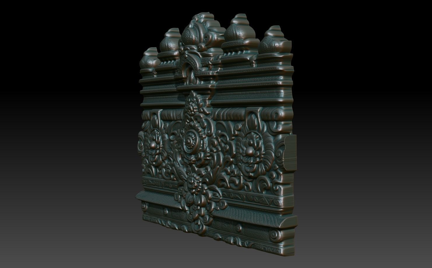 Indian Temple Wall basrelief 13 240614 3D print model_1
