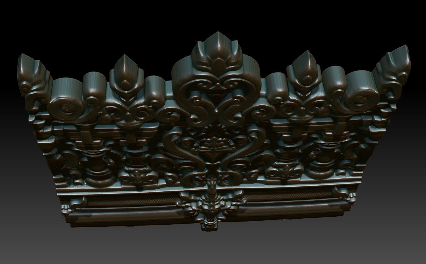 Indian Temple Wall basrelief 12 240614 3D print model_3