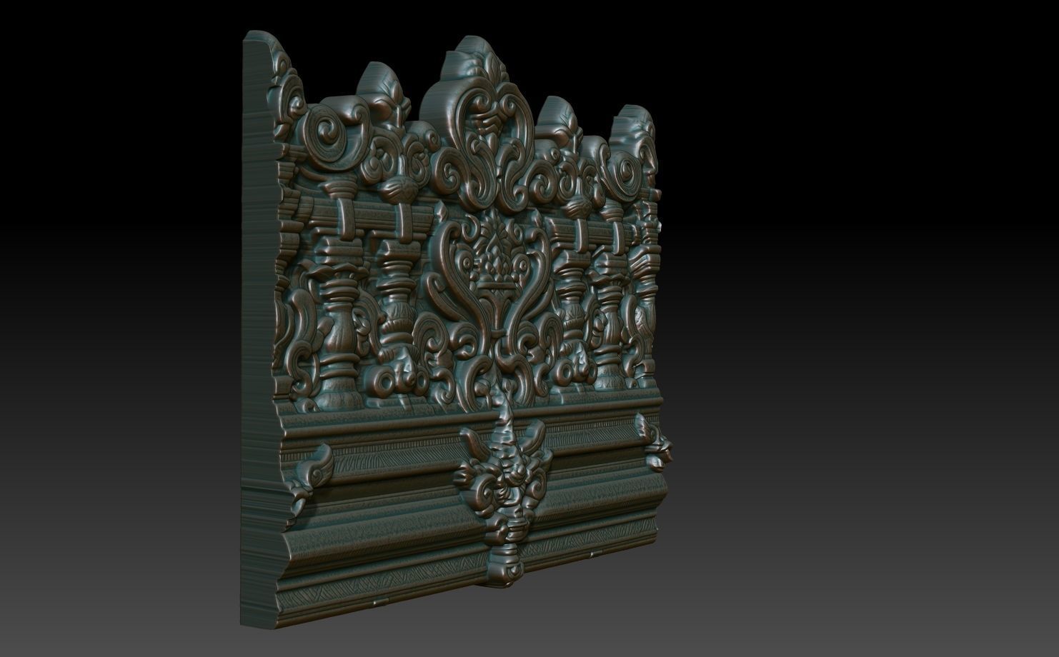 Indian Temple Wall basrelief 12 240614 3D print model_2