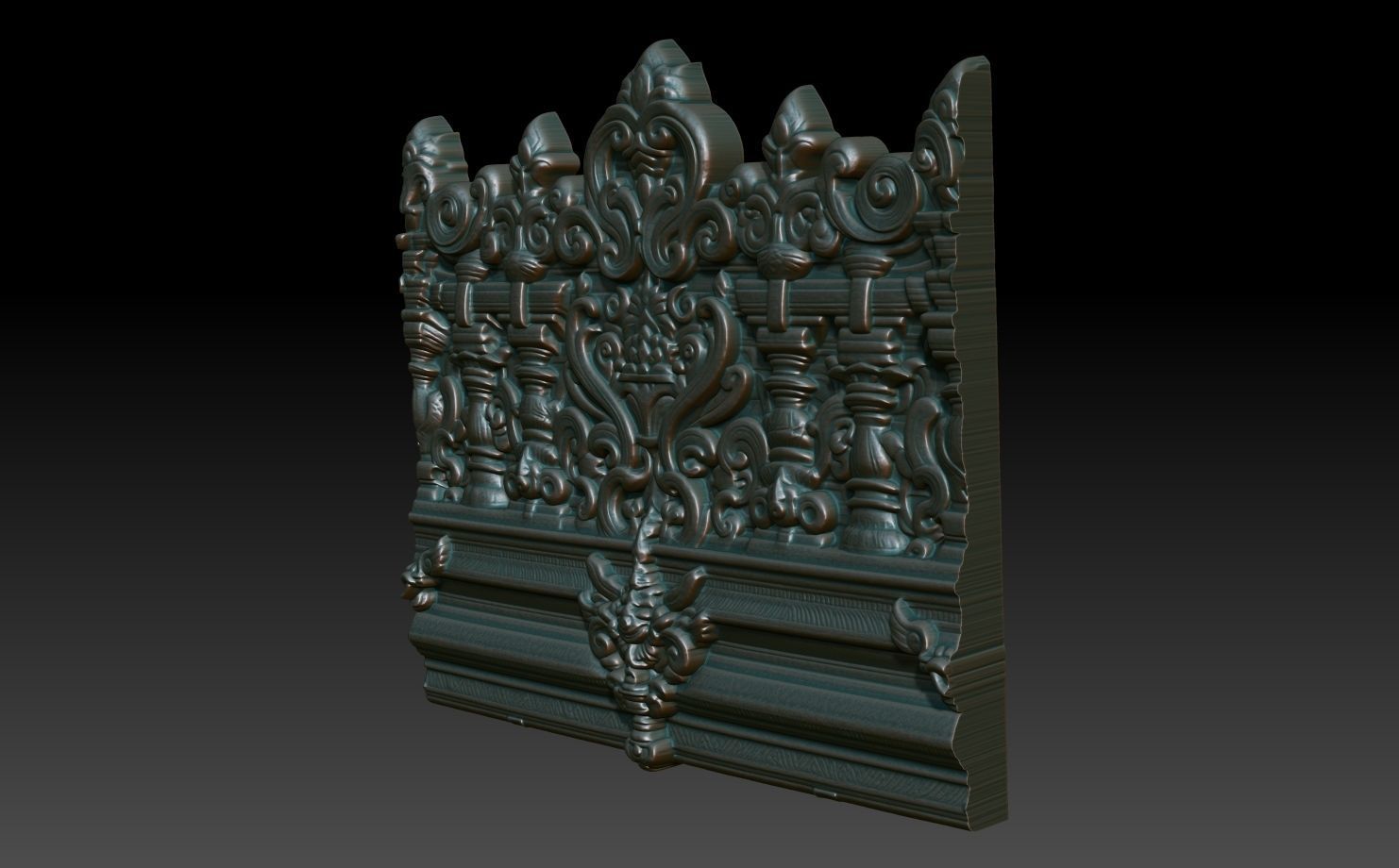 Indian Temple Wall basrelief 12 240614 3D print model_1