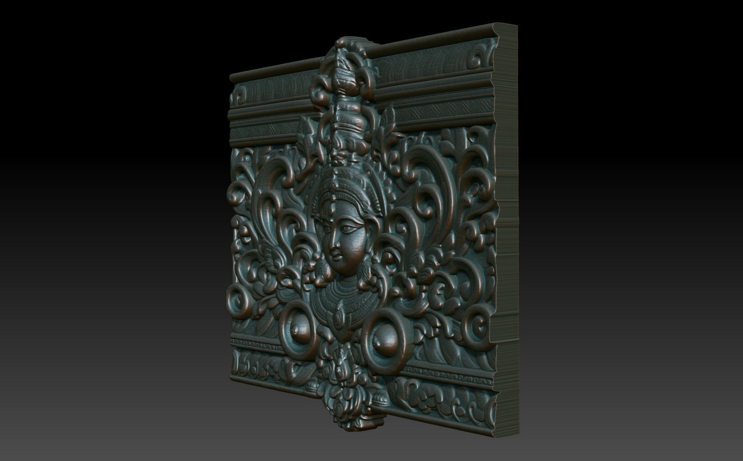 Indian Temple Wall basrelief 11 240614 3D print model_1