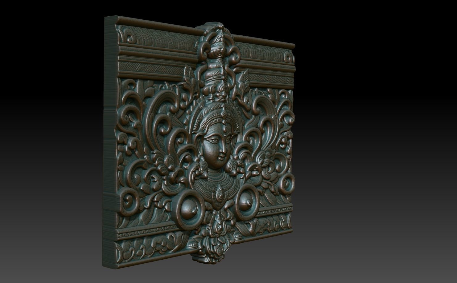 Indian Temple Wall basrelief 11 240614 3D print model_2