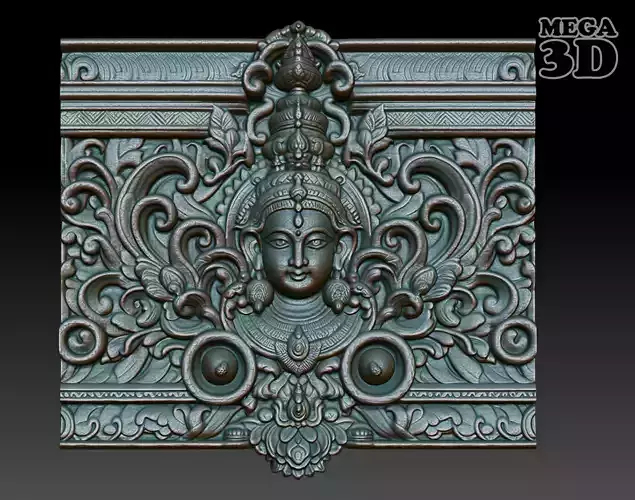 Indian Temple Wall basrelief 11 240614 3D print model