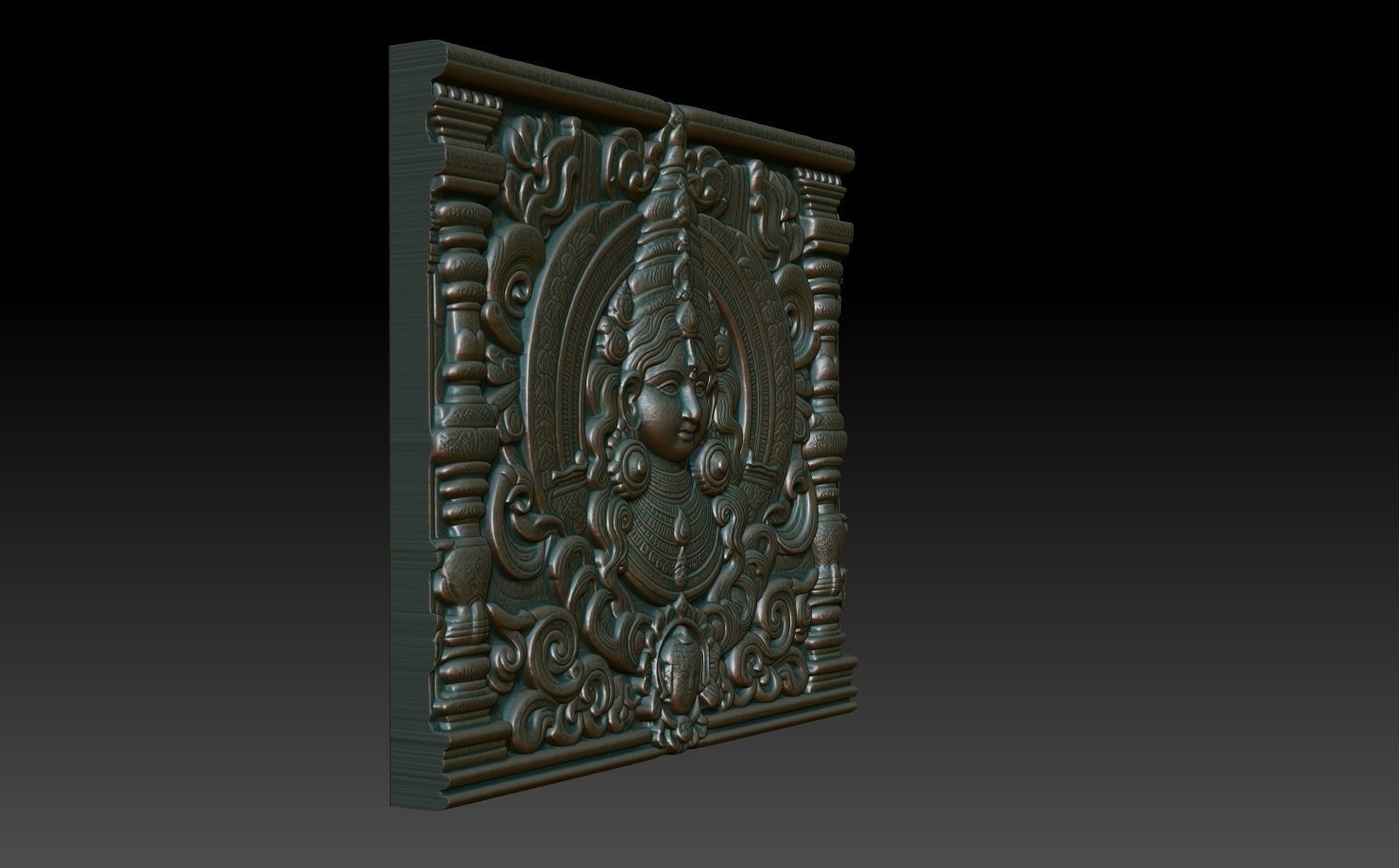 Indian Temple Wall basrelief 10 240614 3D print model_2