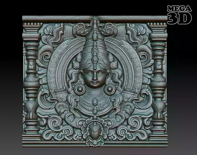 Indian Temple Wall basrelief 10 240614 3D print model