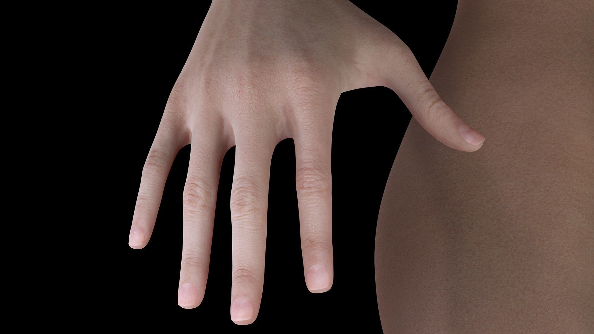 Sabrina- Realistic Woman with Repairman cloth Low-poly 3D model_14