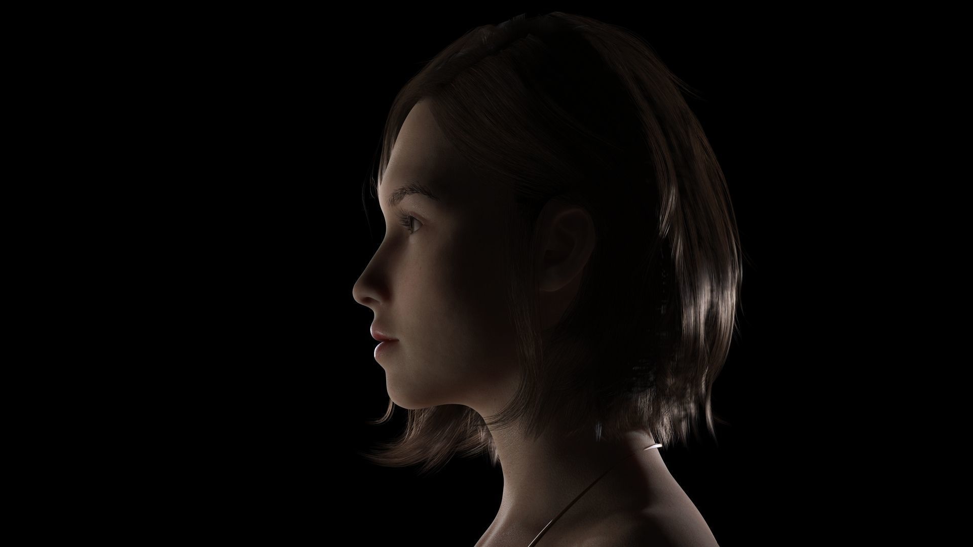 Sabrina- Realistic Woman with Repairman cloth Low-poly 3D model_9