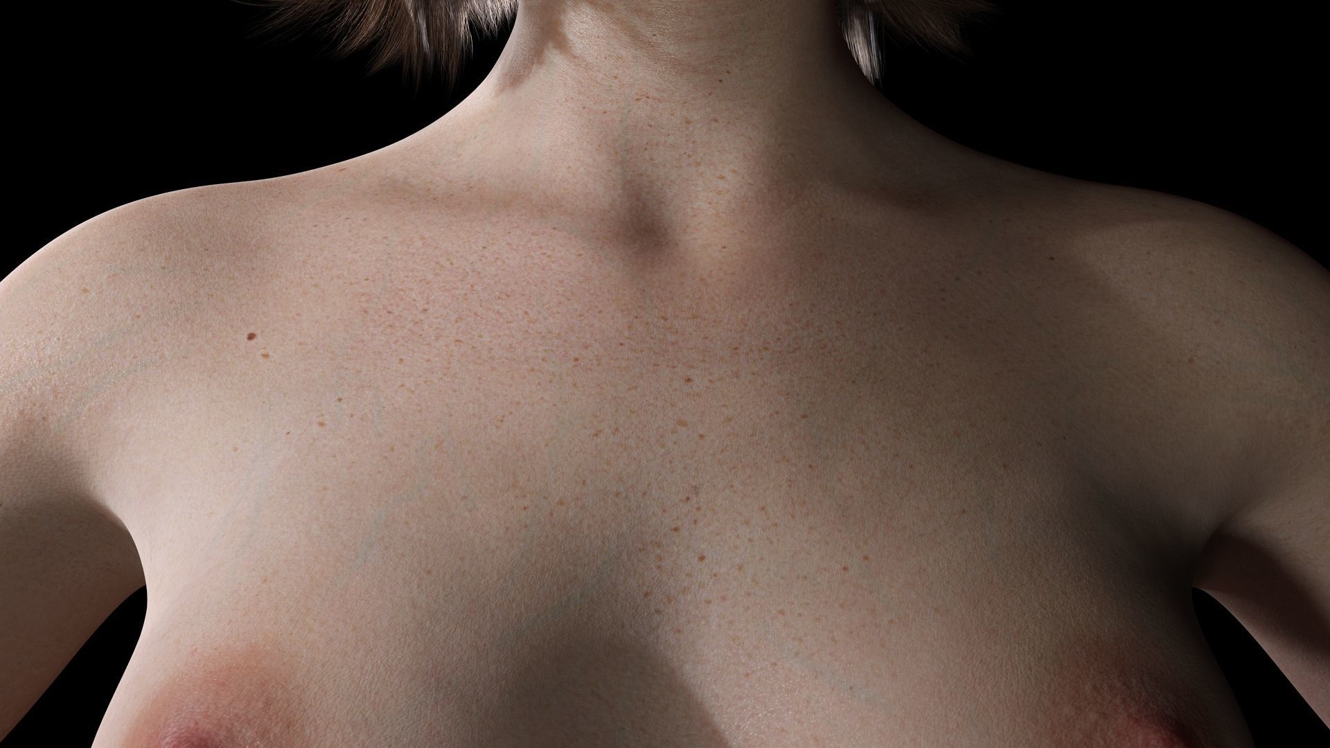 Sabrina- Realistic Woman with Repairman cloth Low-poly 3D model_11