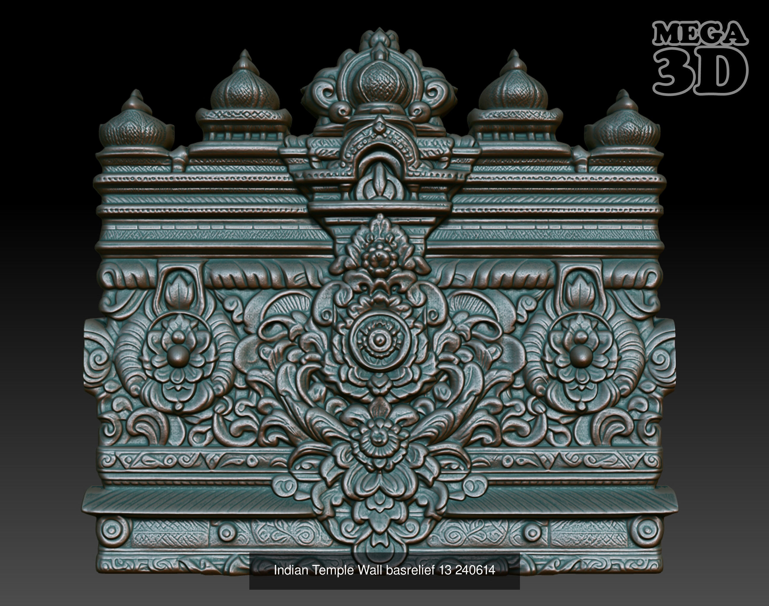 Indian Temple Wall basrelief Pack 240614 3D Model Collection_5