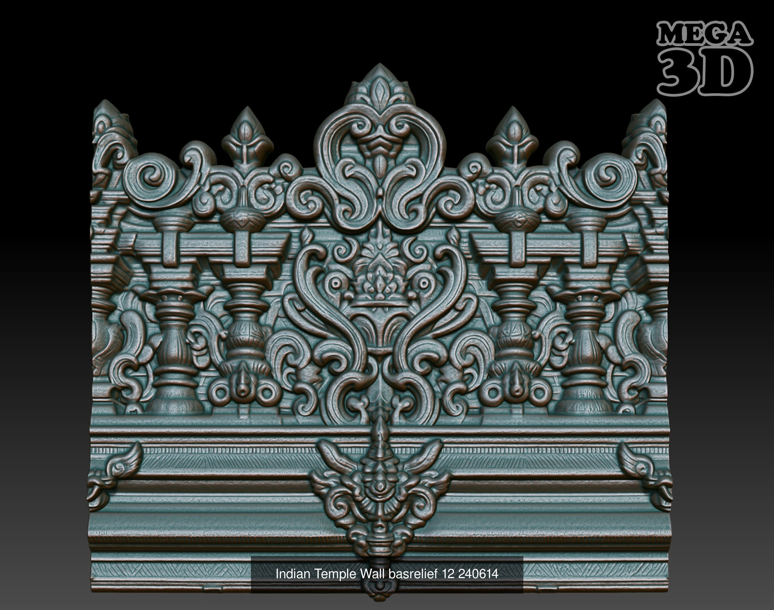 Indian Temple Wall basrelief Pack 240614 3D Model Collection_6