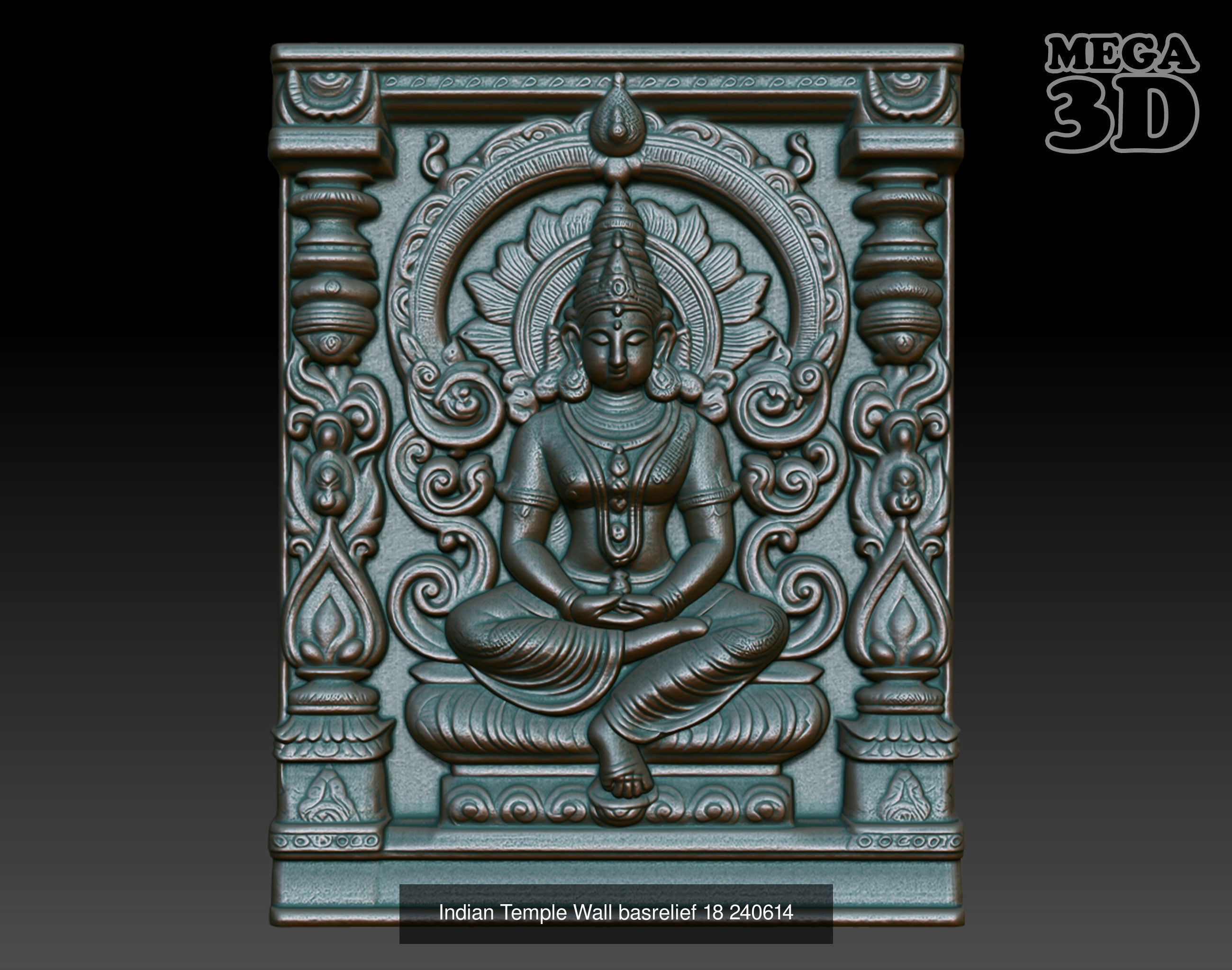 Indian Temple Wall basrelief Pack 240614 3D Model Collection_1