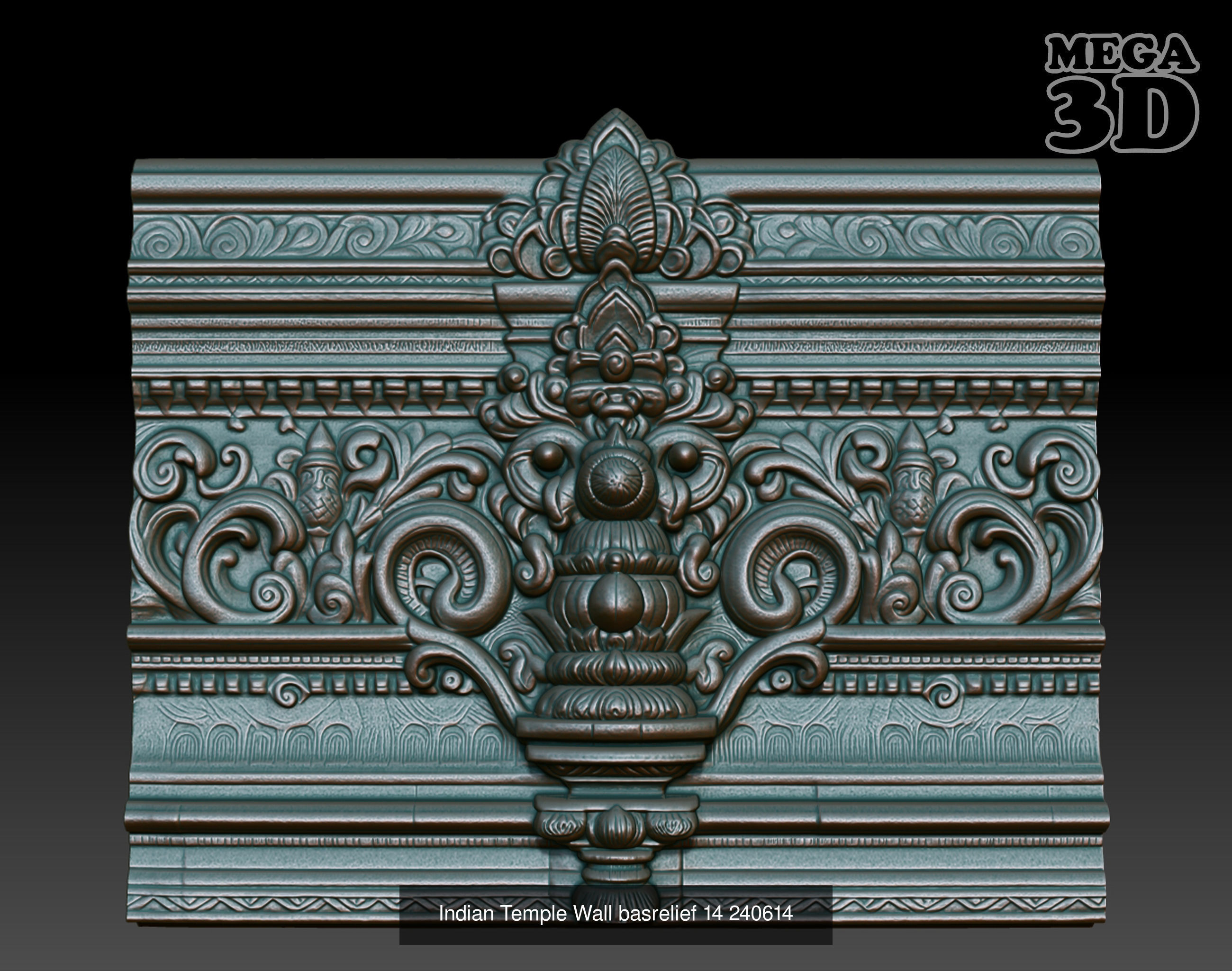 Indian Temple Wall basrelief Pack 240614 3D Model Collection_4