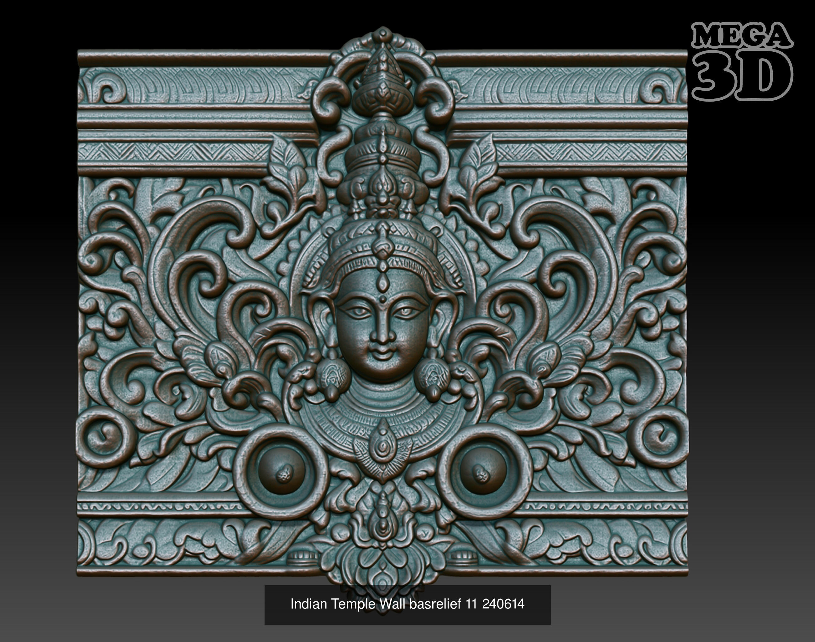 Indian Temple Wall basrelief Pack 240614 3D Model Collection_7