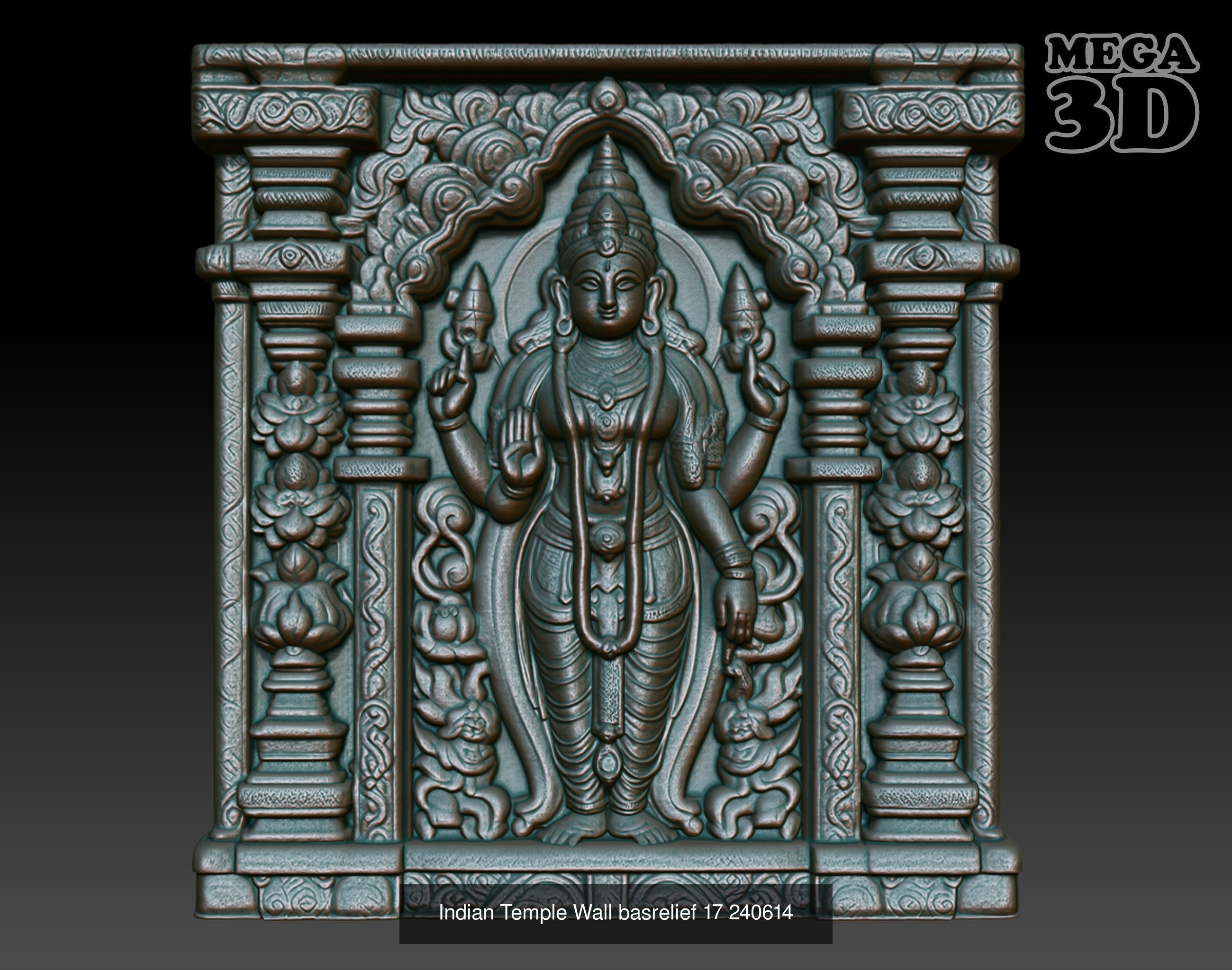 Indian Temple Wall basrelief Pack 240614 3D Model Collection_2