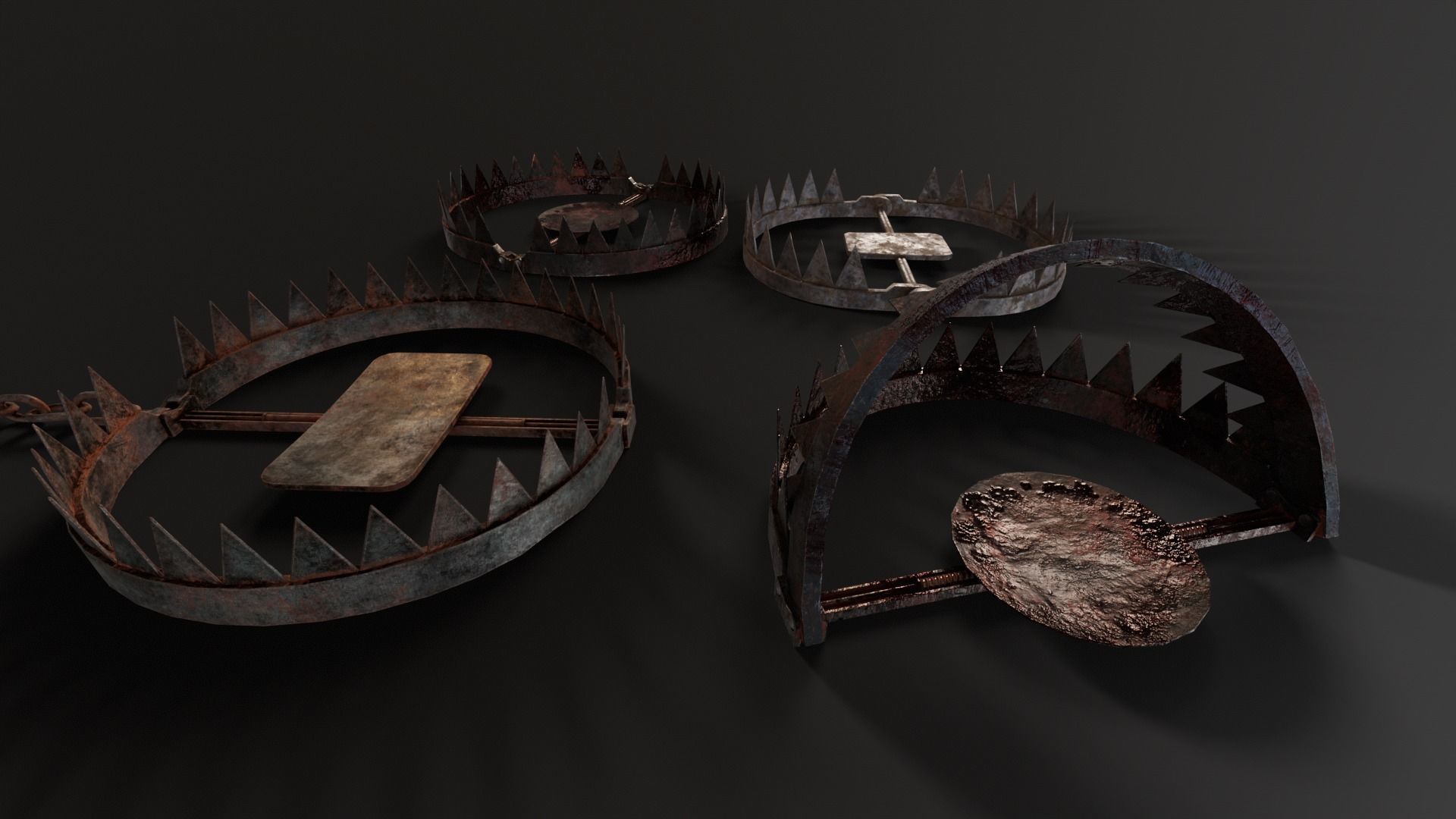 Bear Trap Pack 3D Model Collection_10