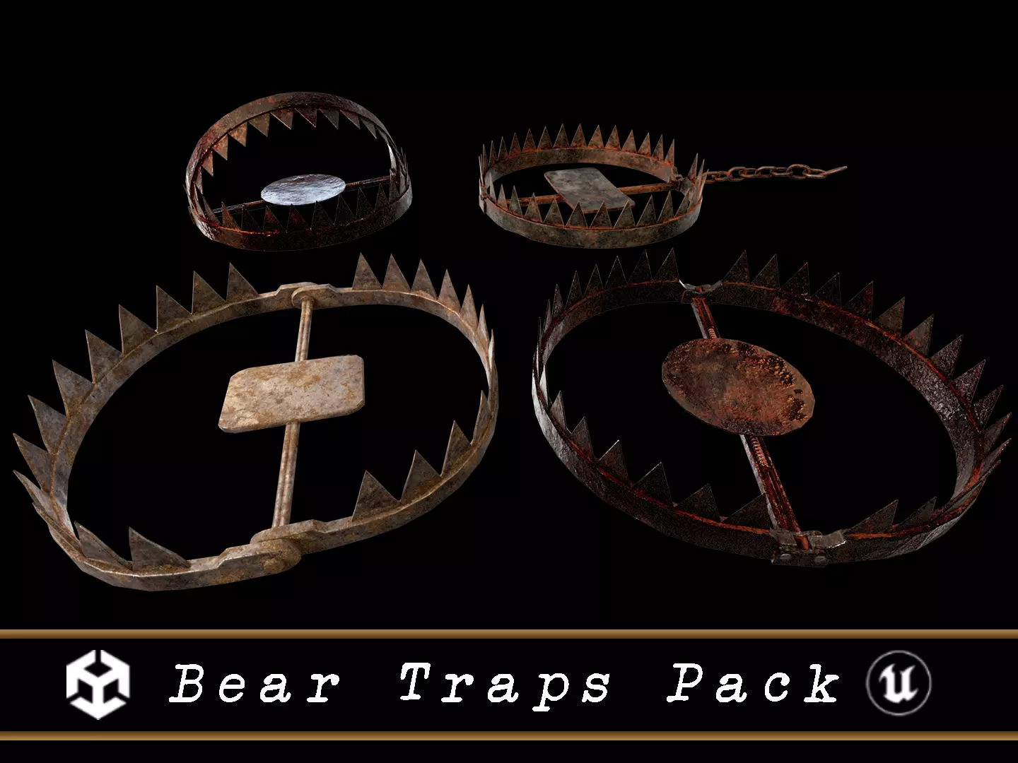 Bear Trap Pack 3D Model Collection_0